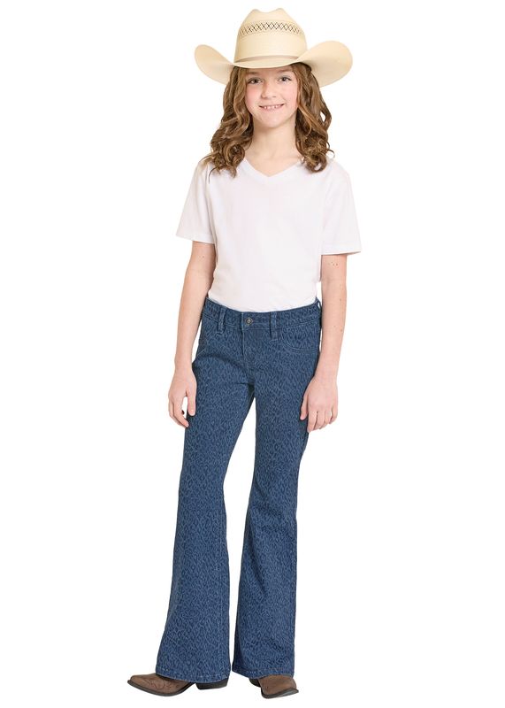 ROCK &amp; ROLL CHEETAH FLARE JEAN