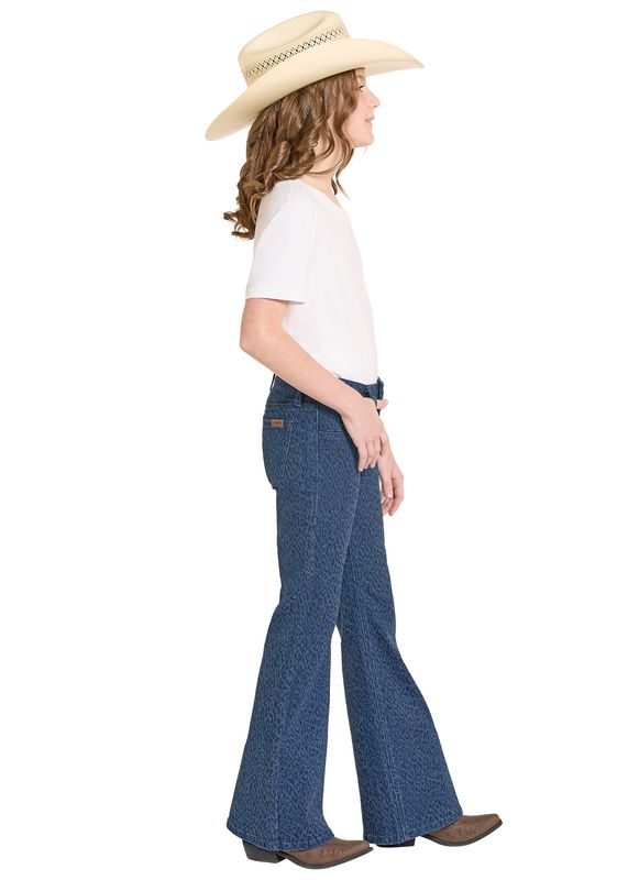 ROCK &amp; ROLL CHEETAH FLARE JEAN