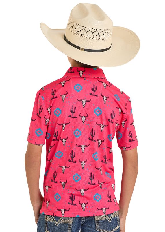 ROCK &amp; ROLL SKULL AZTEC POLO