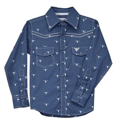 COWBOY HARDWARE SKULL SCATTER WESTERN SHIRT