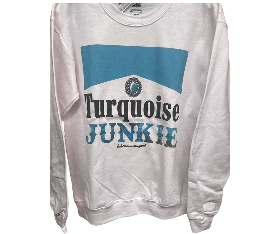 TURQUOISE JUNKIE SWEATSHIRT