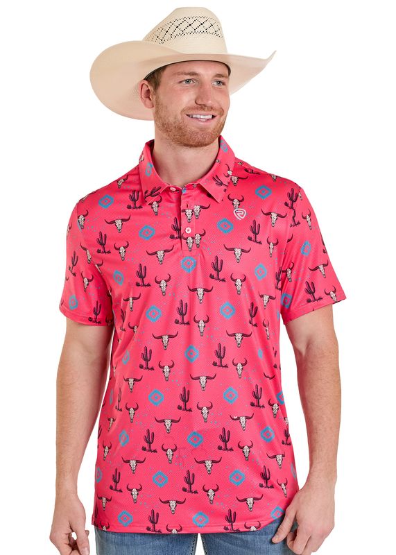 ROCK &amp; ROLL SKULL AZTEC POLO