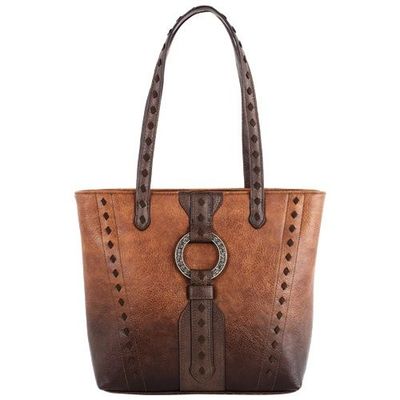 JUSTIN TOTE W/WHIP STITCH AND HARNESS
