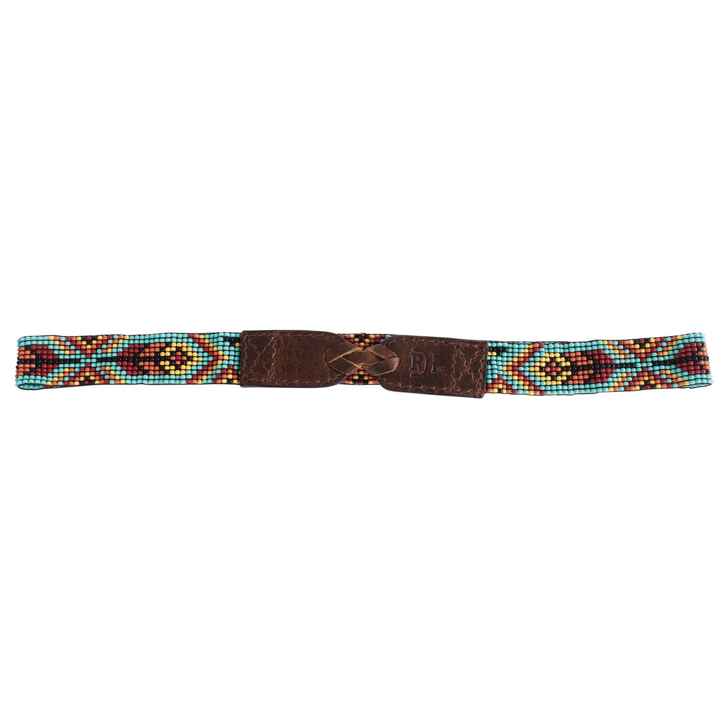 RED DIRT HAT CO ELASTIC BEADED HAT BAND TURQUOISE FIREBIRD