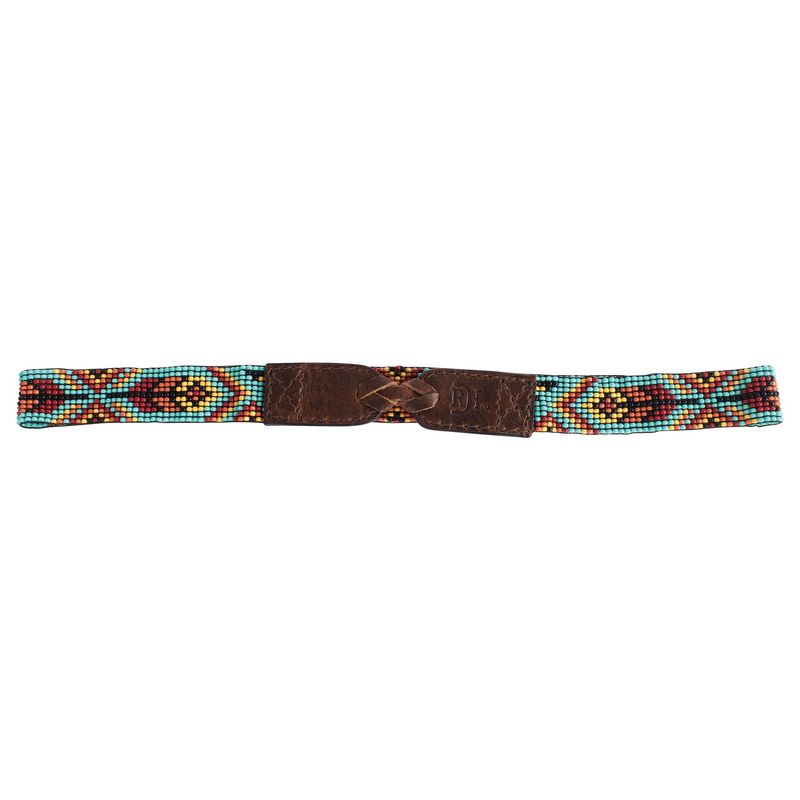 RED DIRT HAT CO ELASTIC BEADED HAT BAND TURQUOISE FIREBIRD