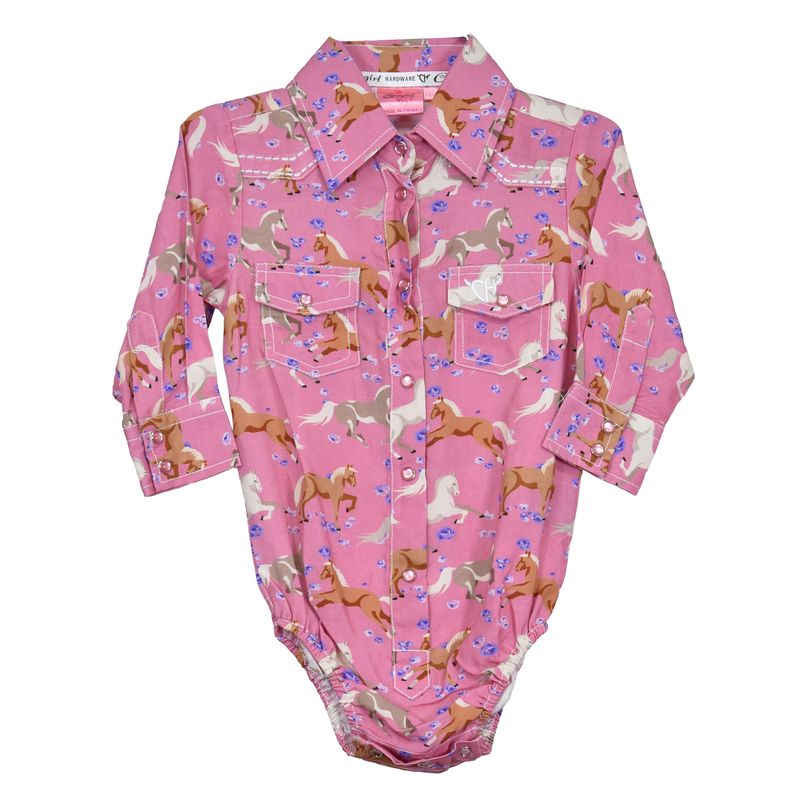 COWGIRL HARDWARE HORSE FLOWER ROMPER