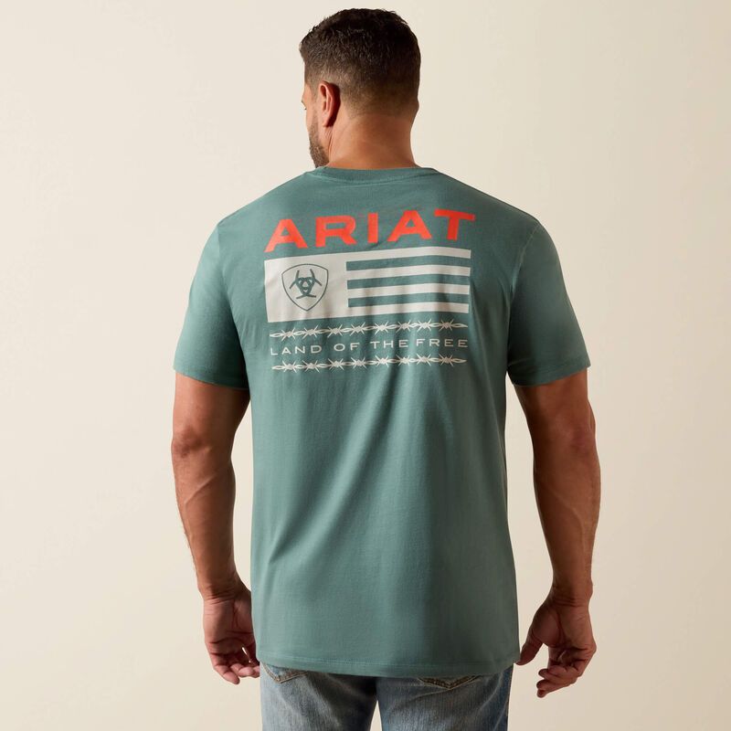 ARIAT HIDDEN VALLEY FLAG T-SHIRT