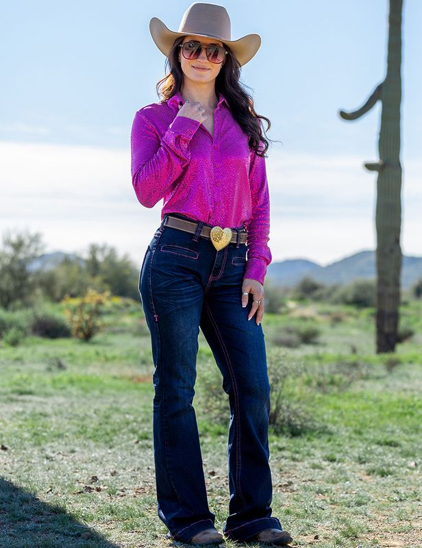COWGIRL TUFF PULLOVER BUTTON UP