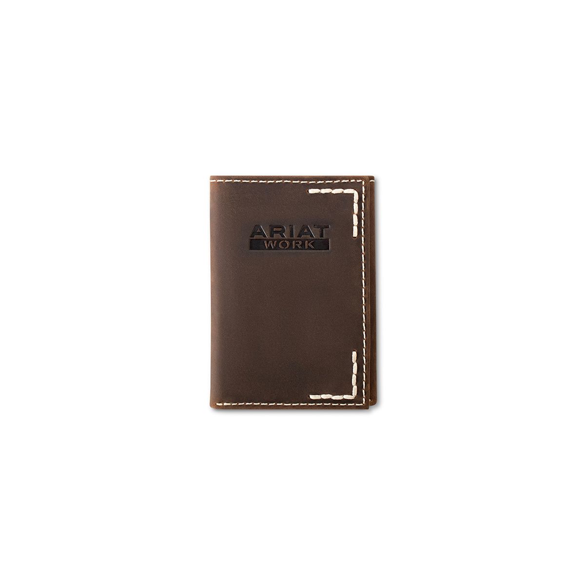 ARIAT WORK THICK STITCH TRIFOLD WALLET