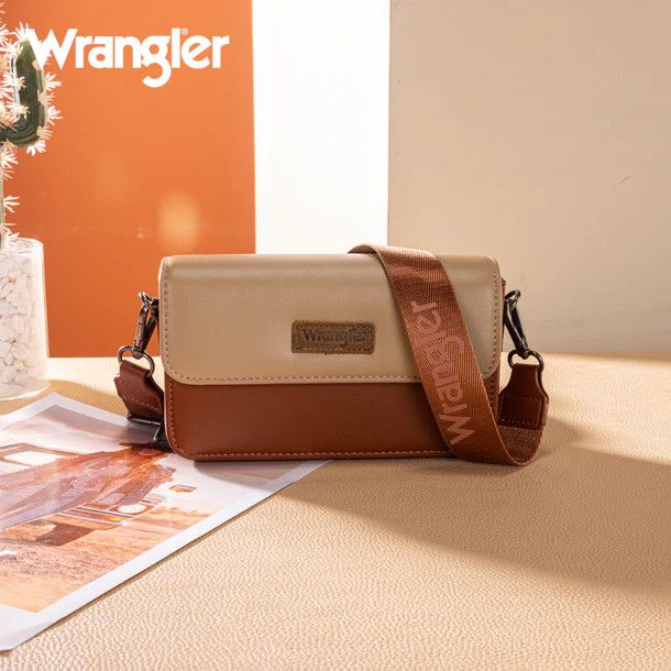 WRANGLER DUAL TONE SMALL CROSSBODY WALLET
