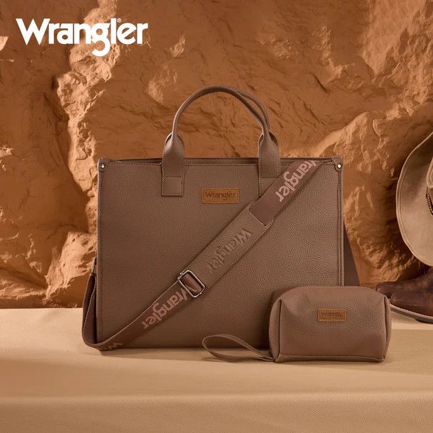 WRANGLER STRUCTURED WORK TOTE/CARRY-ALL/CROSSBODY