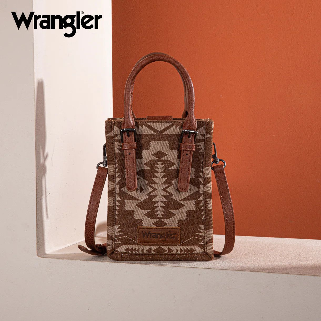 WRANGLER SOUTHWESTERN NORTH SOUTH MINI TOTE/CROSSBODY