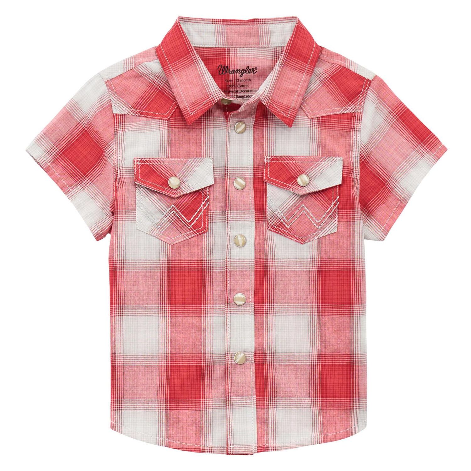 WRANGLER SHORT SLEEVE WESTERN SNAP SHIRT