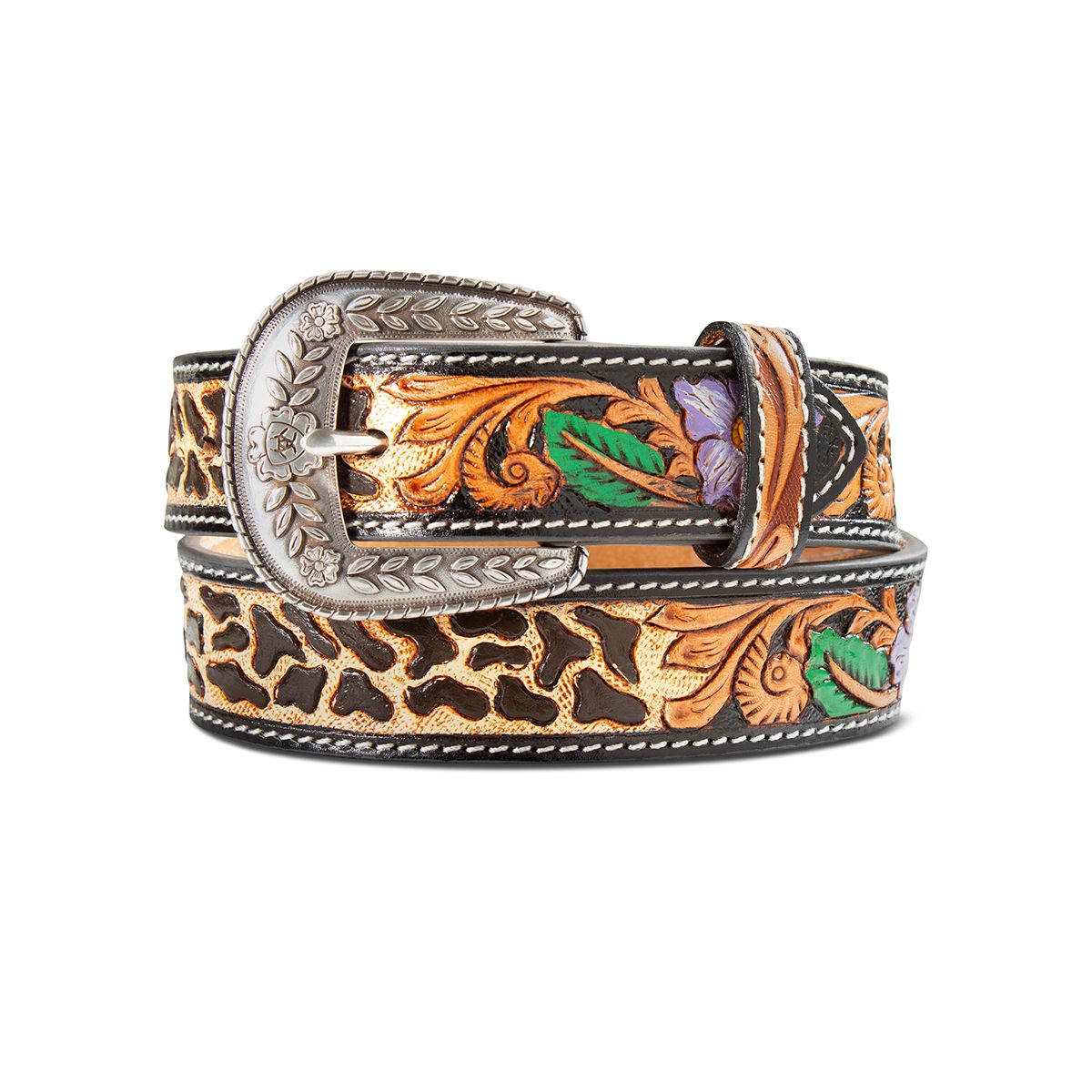 ARIAT CHEETAH PRINT FLOWER BELT