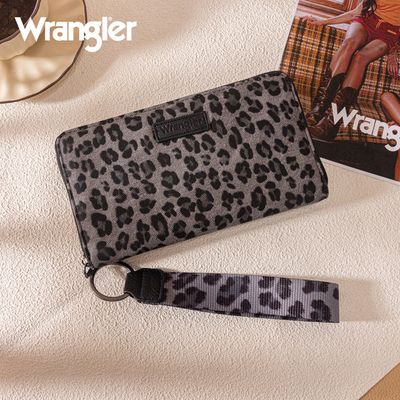 WRANGLER LEOPARD WALLET/WRISTLET