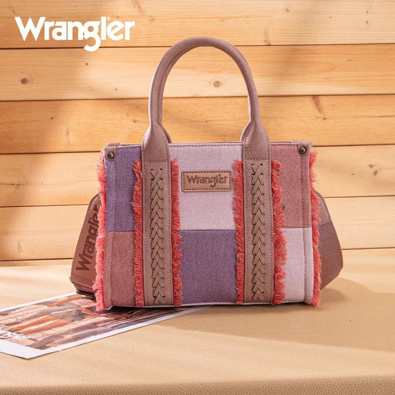 WRANGLER CANVAS FRINGE TOTE BAG
