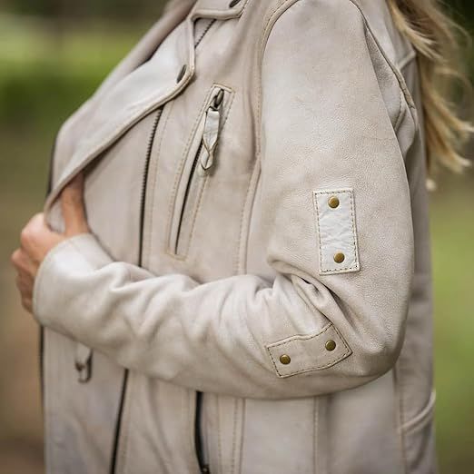 STS IRIS CREMELLO LEATHER JACKET
