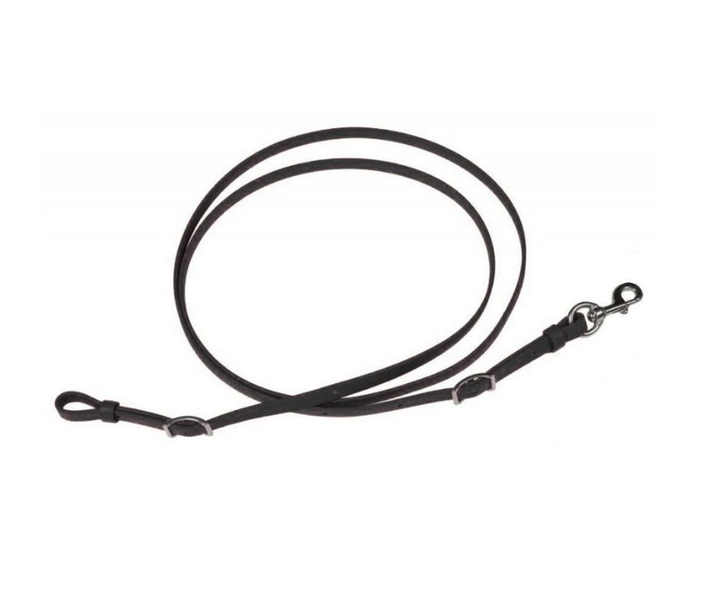 BERLIN LEATHER BLACK ROPER REIN, 1/2"X8'