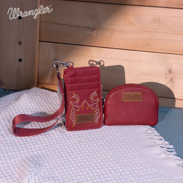 WRANGLER EMBROIDERED DUAL POUCH WRISTLET