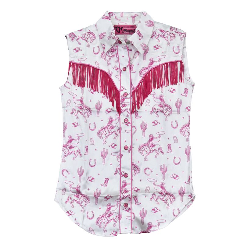 COWGIRL HARDWARE BUCK N' BOOTS SLEEVELESS SHIRT