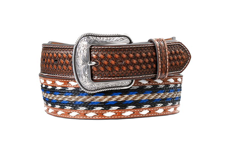 3D BRAIDED HORSE HAIR EMBOSSED BELT