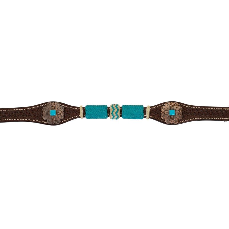 CIRCLE Y TURQUOISE ROUNDUP CHOCOLATE BREASTCOLLAR