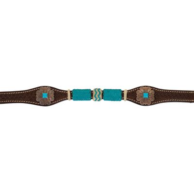 CIRCLE Y TURQUOISE ROUNDUP CHOCOLATE BREASTCOLLAR