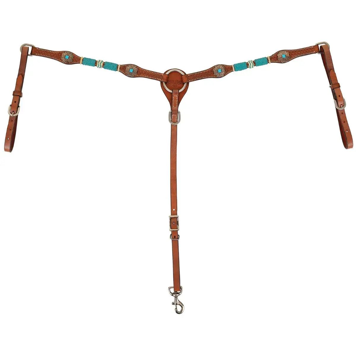CIRCLE Y TURQUOISE ROUNDUP REGULAR OIL BREAST COLLAR