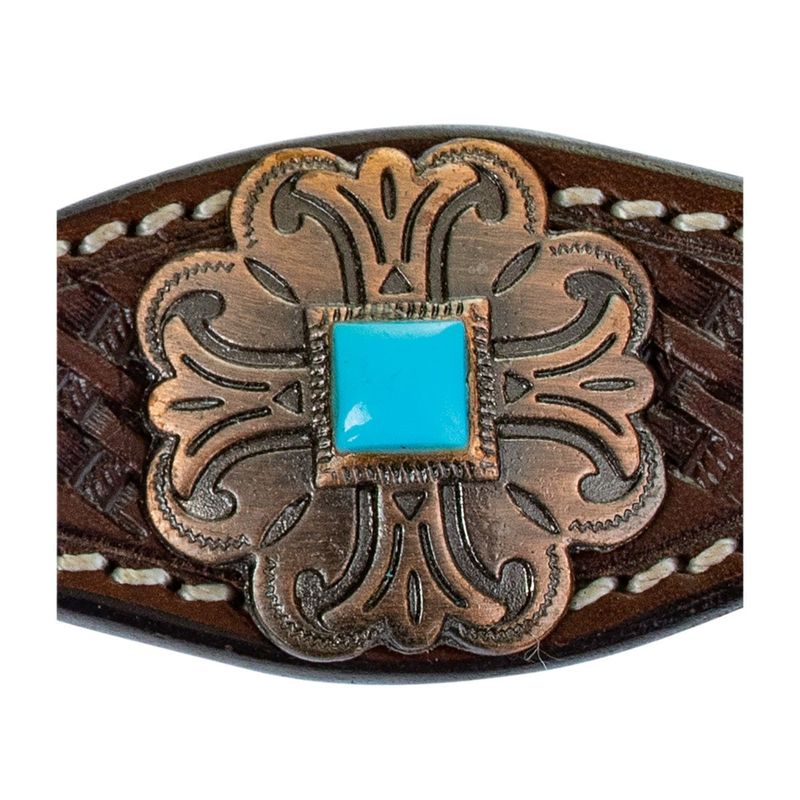 CIRCLE Y TURQUOISE ROUNDUP REGULAR OIL WITHER STRAP