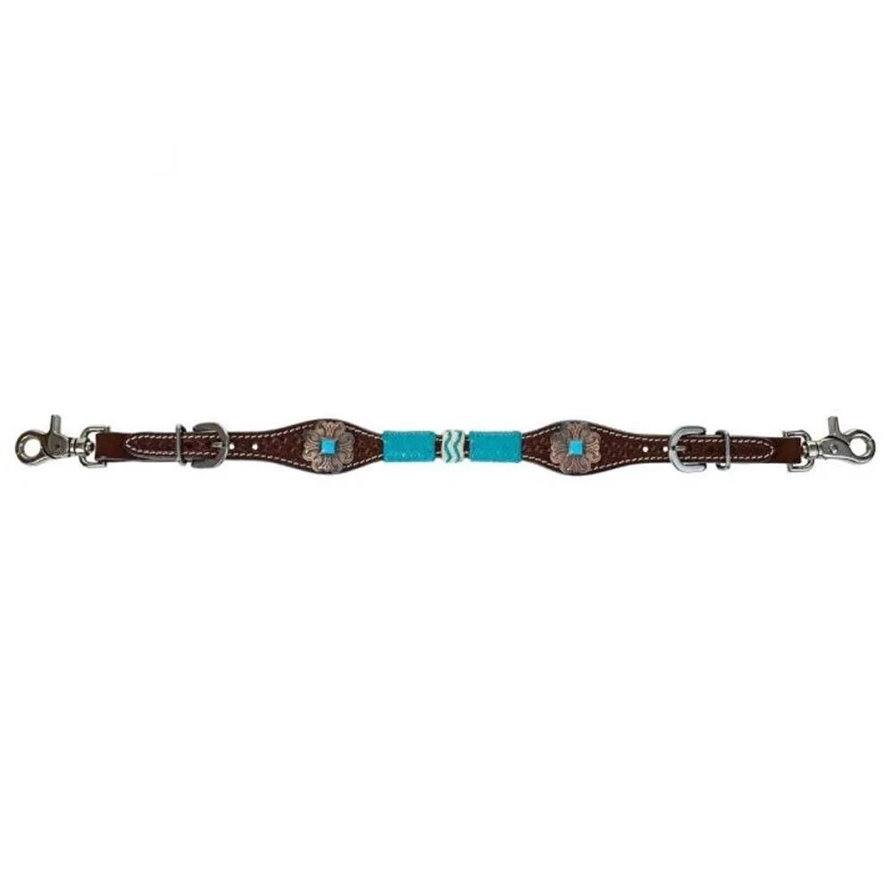 CIRCLE Y TURQUOISE ROUNDUP CHOCOLATE WITHER STRAP
