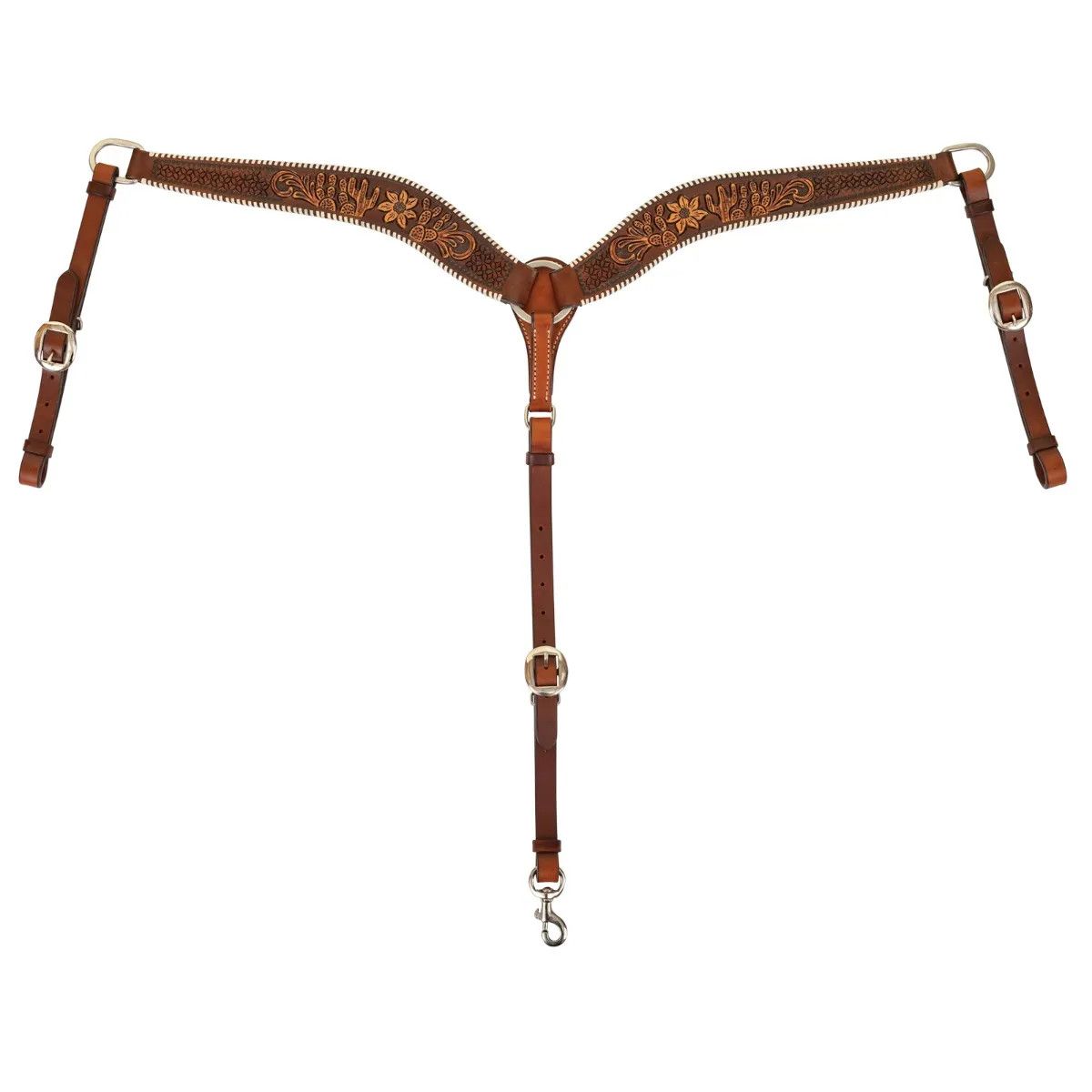 CIRCLE Y DESERT RAWHIDE EDGE BREAST COLLAR