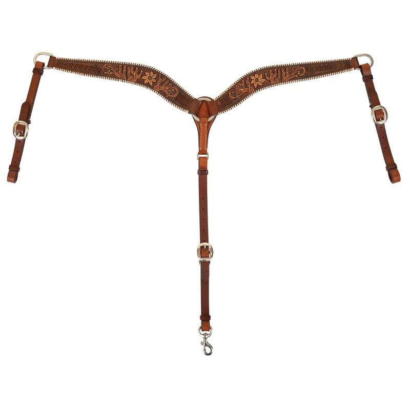 CIRCLE Y DESERT RAWHIDE EDGE BREAST COLLAR