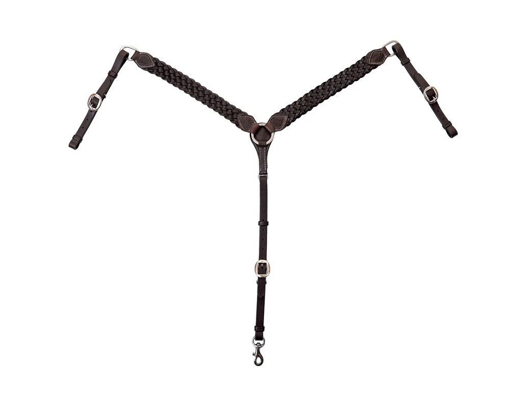 CIRCLE Y BRAIDED LASSO WALNUT BREAST COLLAR