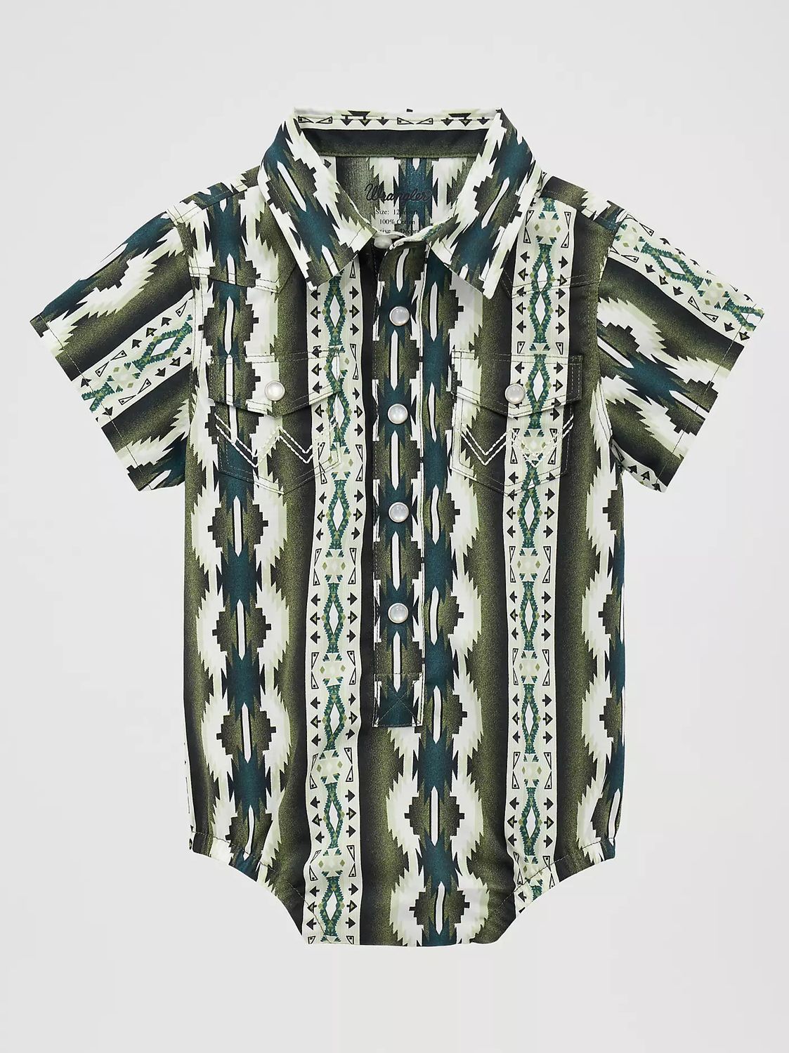 WRANGLER CHECOTAH PEARL SNAP ONESIE