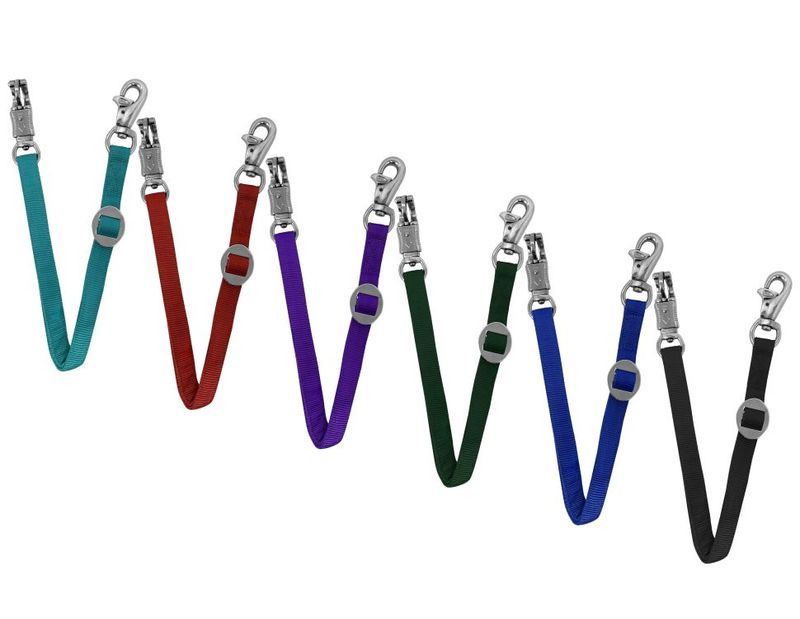 SHOWMAN ADJUSTABLE NYLON BULL SNAP TRAILER TIE W/QUICK RELEASE