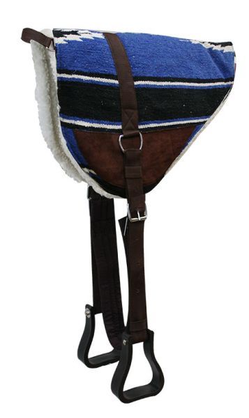 SHOWMAN NAVAJO BAREBACK SADDLE PAD W/KODEL FLEECE BOTTOM