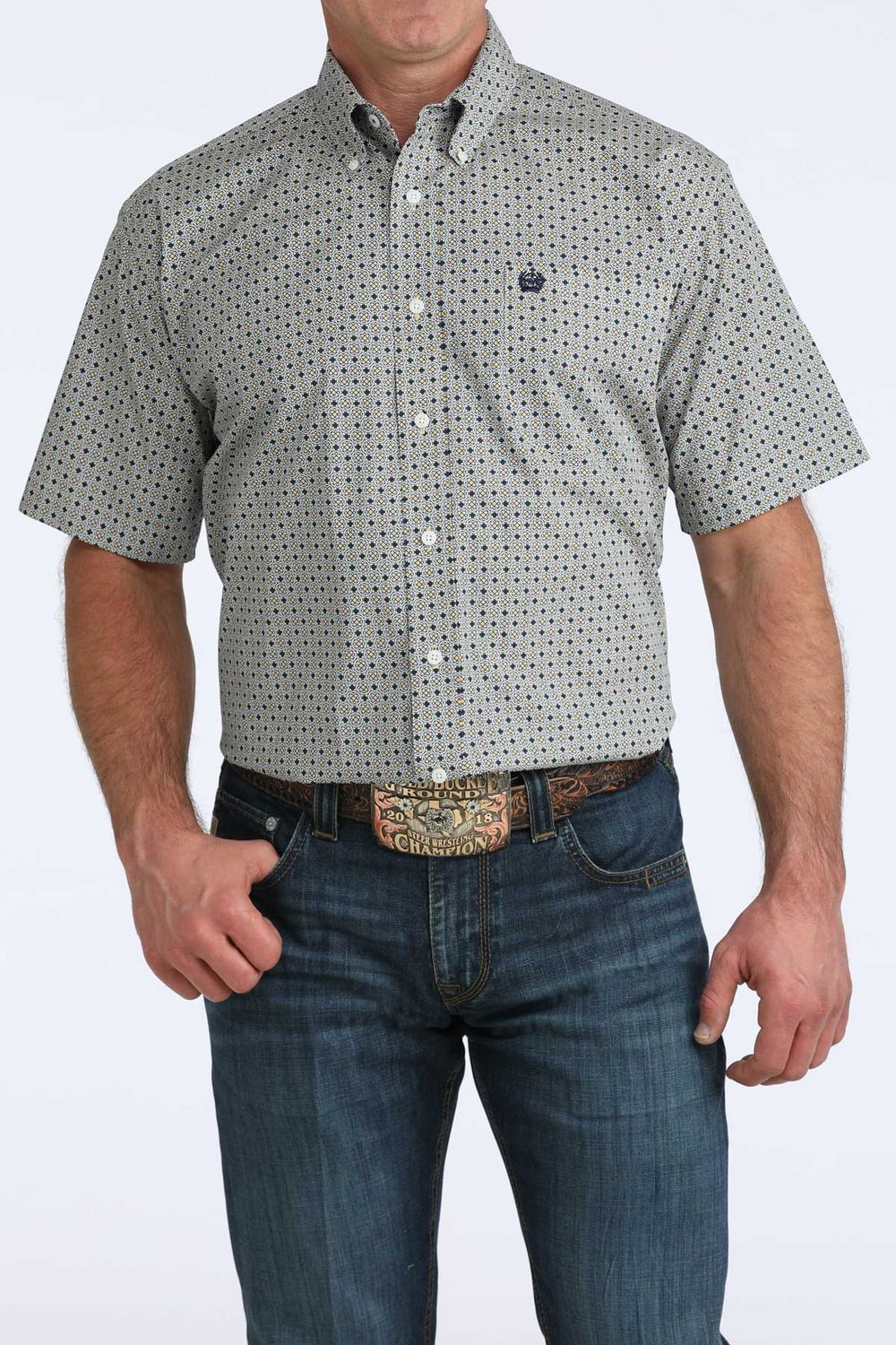 CINCH GEOMETRIC SHORT SLEEVE SHIRT