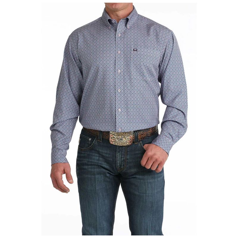 CINCH GEO BUTTON DOWN SHIRT