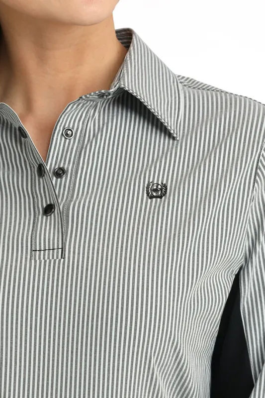 CINCH HYBRID ARENAFLEX STRIPE LONG SLEEVE SHIRT