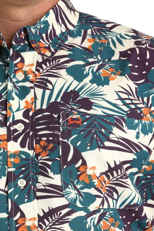 CINCH ARENAFLEX TROPICAL SHORT SLEEVE SHIRT