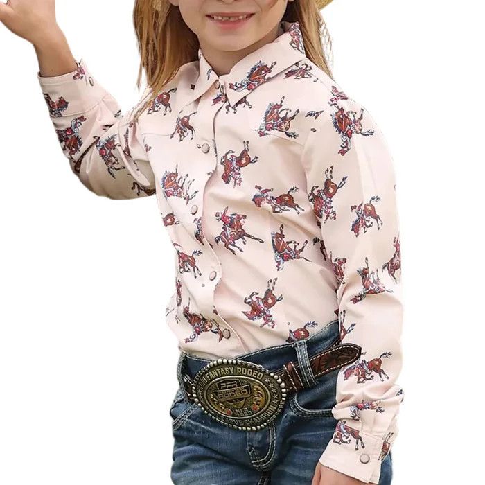 CRUEL GIRLS HORSE PRINT SNAP SHIRT