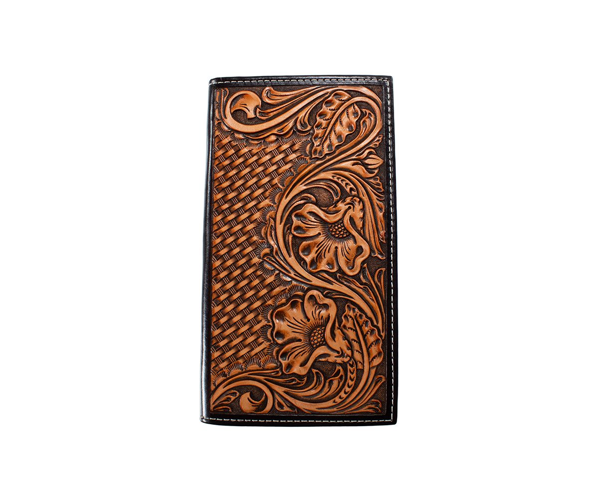 NOCONA BASKETWEAVE FLORAL RODEO WALLET