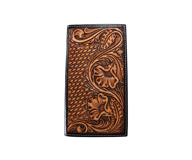 NOCONA BASKETWEAVE FLORAL RODEO WALLET