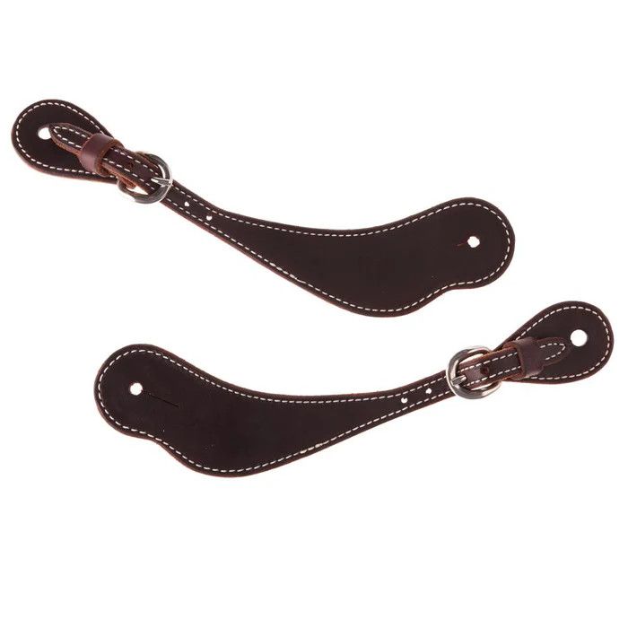 COWBOY TACK SPUR STRAPS CHOCOLATE HARNESS LEATHER, MEN'S