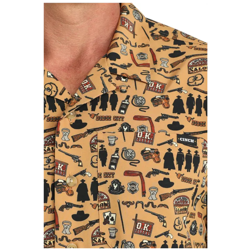 CINCH SHORT SLEEVE CAMP SHIRT