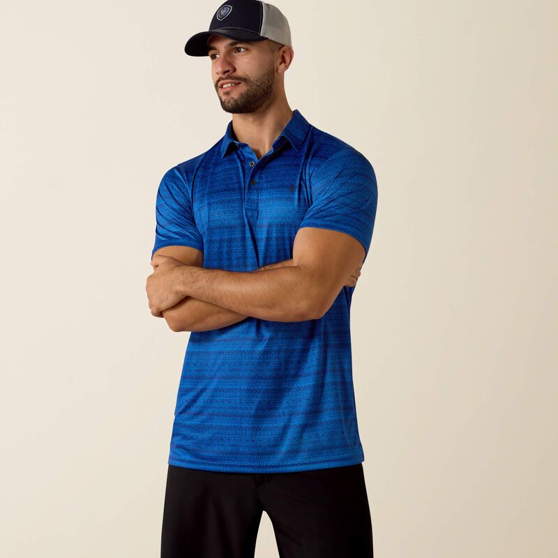 ARIAT ALL OVER PRINT FITTED POLO