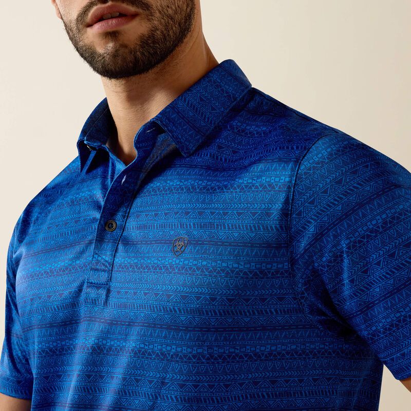 ARIAT ALL OVER PRINT FITTED POLO
