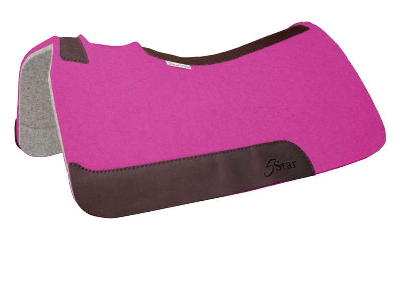 5 STAR 3/4" BARREL RACER CONTOURED TWO TONE PINK PAD 30"X28"