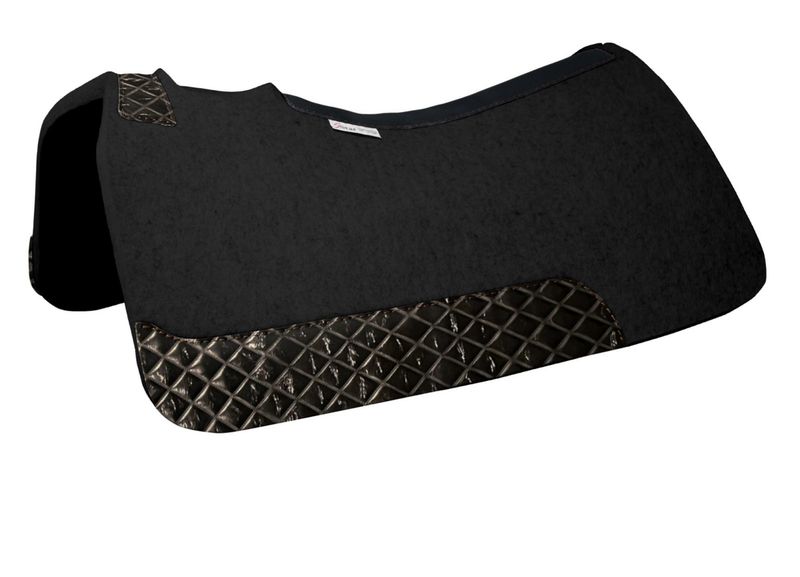 5 STAR ALL AROUND 3/4" CONTOURED BLACK W/DIAMOND WEAR LEATHERSPAD 30" X 30"