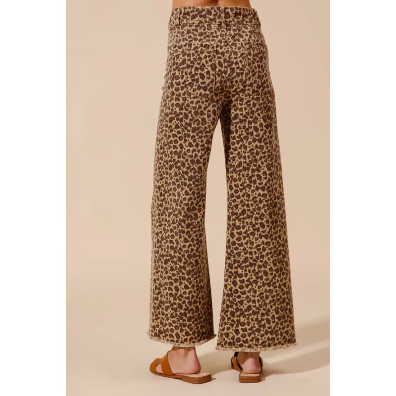 SO ME MID RISE TWILL DENIM WIDE LEG PANT